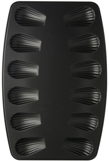 Tava de copt Zenker Madeleines, tava de copt cu strat antiaderent pentru 12 labe de urs, forma neagra pentru gustari mici (tava de tort: aprox. 390x260x10 mm), cantitate: 1 bucata