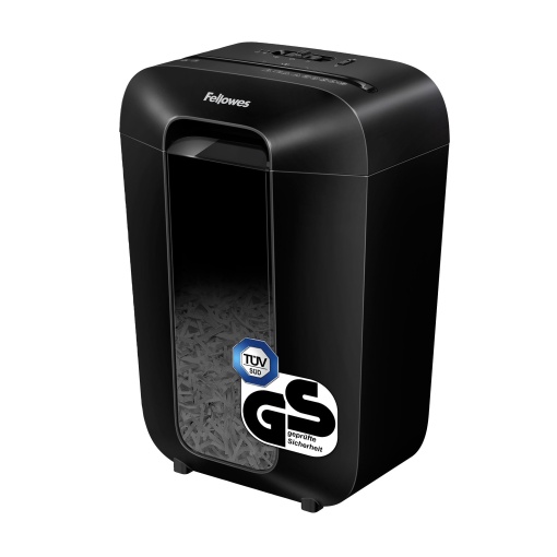 Tocator de hartie Fellowes 11 coli (P4), tocator de hartie cu taiere a particulelor pentru biroul de acasa si birou, Powershred LX70, tocator cu cos de reciclare de 18 litri si incuietoare de securitate, taiere transversala de 4x40 mm