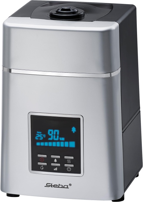 Umidificator Steba, nebulizare cu ultrasunete min.180ml/h pana la max. 400ml/h, 3 niveluri de viteza, cronometru de 12 ore, rezervor de apa 6 litri, LB 5