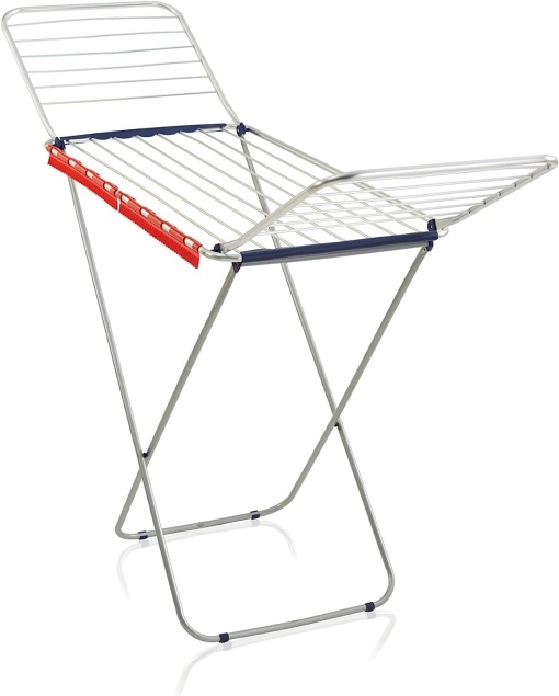 Uscator de pardoseala Leifheit Classic Siena 200 Easy Aluminium, uscator robust pentru interior si exterior, uscator de rufe cu aripa cu lungime de uscare de 20 m pentru 2 incarcaturi de masina de spalat, uscator cu accesorii