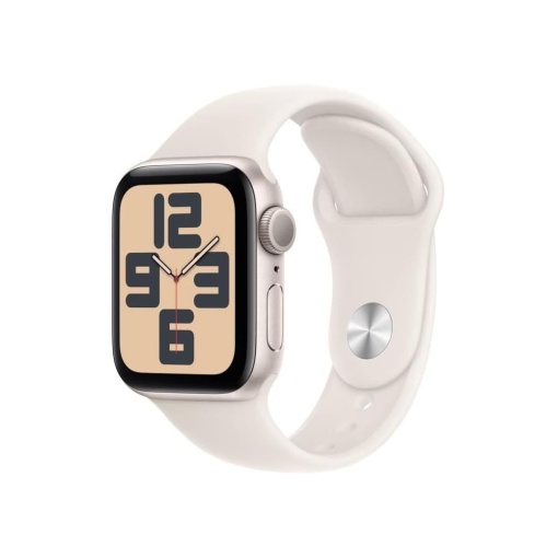 Apple Watch SE (a 2-a generatie) GPS 40 mm smartwatch cu carcasa din aluminiu in Polaris si bratara sport in Polaris (S/M). Tracker de fitness si somn, detectarea accidentelor, monitor de ritm cardiac