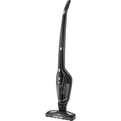 Aspirator fara fir AEG Ergorapido CX7-2-45MO 2in1 / 50% material reciclat / Fara sac / Autonomie de pana la 45 de minute / De sine statator / Pivotare 180deg / Functie de curatare a periilor / Lumini LED / 18,5 W / 0,5 L / Negru, Verde