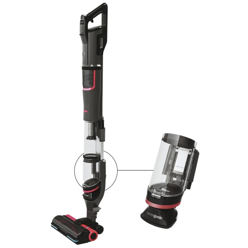 Aspirator fara fir Hoover HFX cu lumina LED, aspirare pana la 120 m2 I Aspirator fara fir cu Corner Genie(tm) pentru curatarea colturilor si marginilor I cu anti-rasucire impotriva incurcarii parului aspirat [HFX10H]