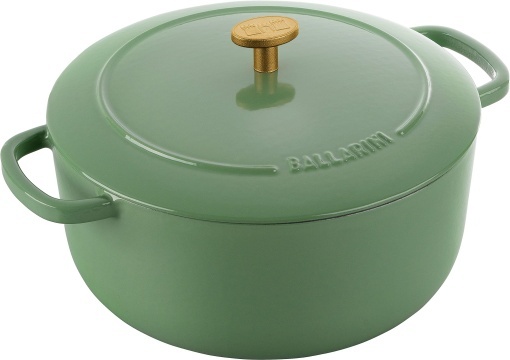 BALLARINI Bellamonte Caserola, caserola, cuptor olandez, fonta emailata, rotunda, 24cm, 4.0 l, verde