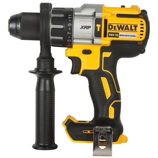 Burghiu combinat cu acumulator Dewalt de 18 volti si 3 viteze DCD996NT (transmisie complet metalica cu 3 trepte, electronica de siguranta, control electronic al vitezei, cuplu in 11 trepte, fara baterie si incarcator)