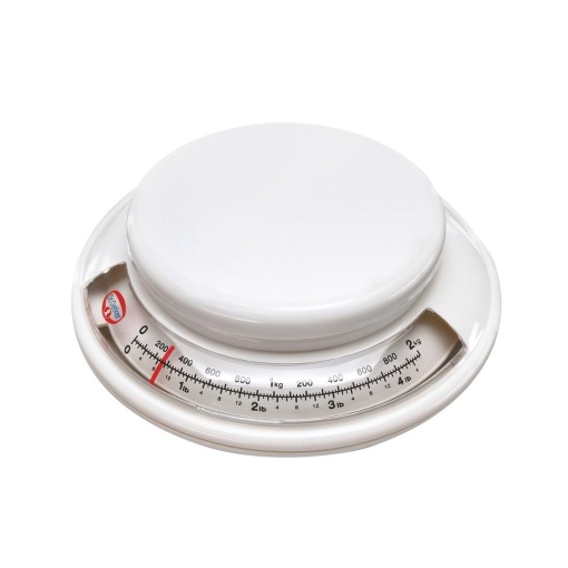 Cantar de copt Dr. Oetker Precise 1531 O 17 cm - Ajutor de bucatarie indispensabil in alb pentru cantarirea exacta, ideal pentru orice bucatarie cu functie de cantarire integrata
