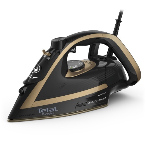 Fier de calcat Tefal Puregliss FV8064 NegruAuriu 3000W Abur Vertical Anti-Calcar
