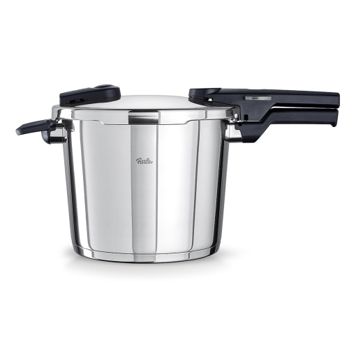 Fissler Vitaquick/Oala sub presiune (6L, O 22 cm) Oala sub presiune din otel inoxidabil, 2 niveluri de gatit, incl. insertie, fabricat in Germania - inductie