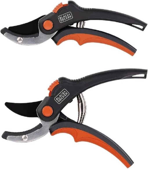 Foarfeca de gradina BLACKDECKER Carbon Steel 14 mm Soft Grip Compacta