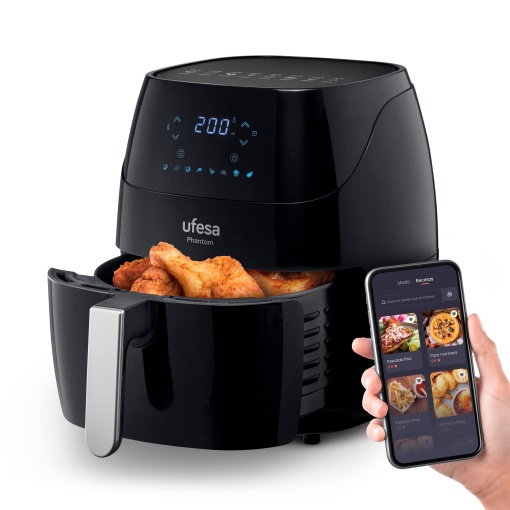 Friteuza cu aer cald Ufesa AF5000 Phantom 5L Control WiFi Touchscreen LED