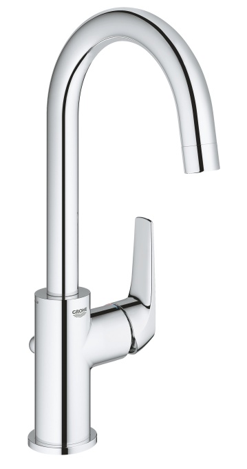 GROHE BauFlow robinet cu lavoar inalt cu economie de apa robinet de baie robinet de baie cu scurgere cu tija de tragere inaltime 31cm instalare usoara