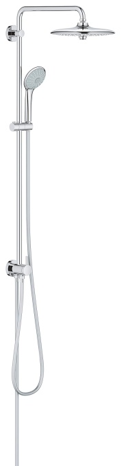 GROHE Euphoria 260 - sistem de dus (cu economie de apa, comutare pentru montare pe perete, 3 tipuri de pulverizare, rezistent la zgarieturi), crom, 27421002, O 260 mm