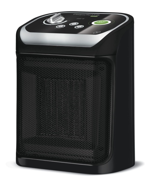 Incalzitor cu ventilator Rowenta SO9266 Mini Excel Eco Safe | 2 niveluri de putere | compact | linistit | Functie de economisire a energiei | 1000-2000 wati | 50 dB(A) | filtru lavabil | oprire automata | Negru