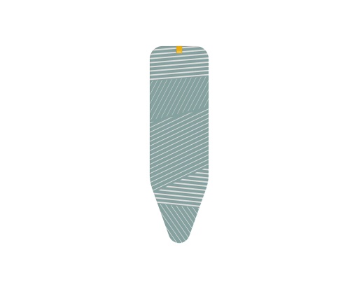 Joseph Joseph Flexa - Husa de schimb pentru masa de calcat cu elastic, model gri liniar, captusita cu spuma de 4 mm, asamblare rapida usoara pentru scanduri 124 cm x 37 cm, gri