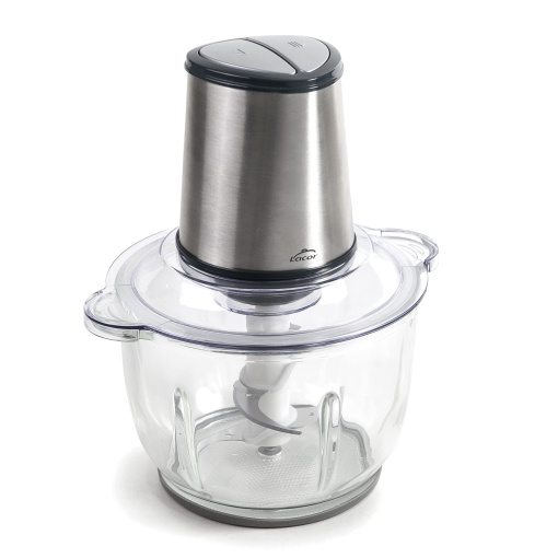 Lacor - 69077 - Taietor automat, tocator de alimente, tocator cu lame ultra-rezistente, fara BPA, 2 viteze, 300 W, 1.2 L