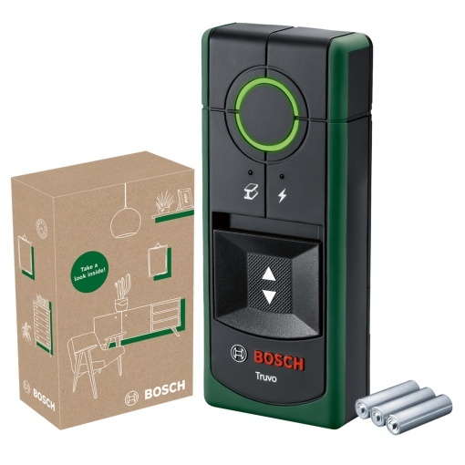Localizator Bosch Truvo de generatia a 2-a operare simpla cu un singur buton localizare usoara a cablurilor sub tensiune si a obiectelor metalice scan