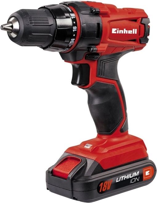 Masina de gaurit si insurubat cu acumulator Einhell TC-CD 18-2 Li (litiu-ion, 18V, cutie de viteze cu 2 trepte, blocare ax, 18+1 setari de cuplu, inclusiv lumina LED)