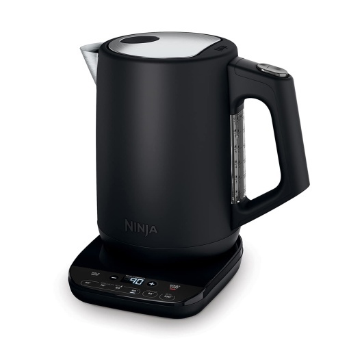 Ninja Kettle Perfect Temperature, 1.7L, afisaj LED, ceainic cu functie de gatit sub presiune si diverse setari de temperatura, negru mat KT200EU
