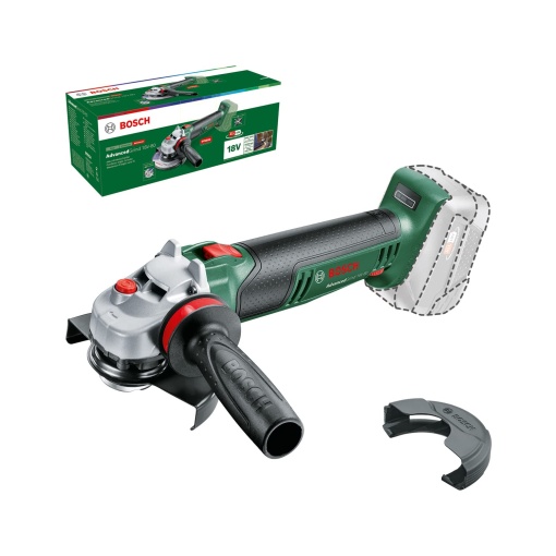 Polizor unghiular compact cu acumulator Bosch AdvancedGrind 18V-80 (fara baterie; sistem de 18 volti; pentru slefuire, taiere si periaj in diverse materiale; intr-o cutie)