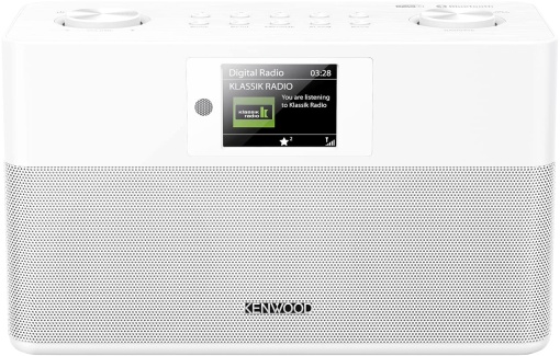 Radio stereo compact KENWOOD CR-ST80DAB-W 2 x 10 W RMS difuzor bass reflex DAB FM Bluetooth line-in line-out functie de alarma temporizator de repaus