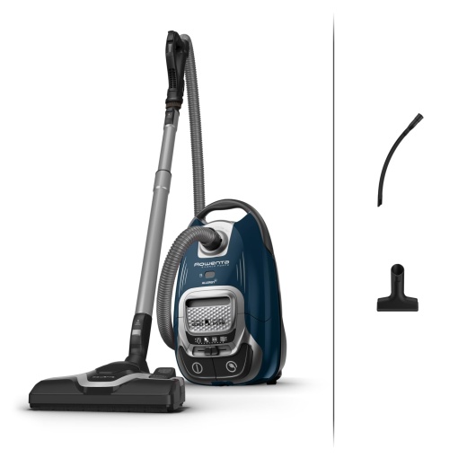 Rowenta RO7451 Silence Force Effitech, Aspirator cu Geanta, Albastru Inchis, 4.5 litri, 57 Decibeli