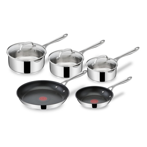 Set tigai si cratite Tefal Jamie Oliver Cooks Direct On 8 piese Inox Antiaderent Compatibil Inductie