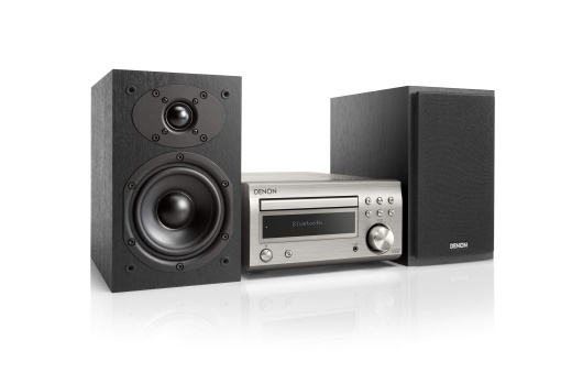Sistem Hi-Fi compact Denon D-M 41 cu putere de iesire de 60W Premium Argintiu/Negru