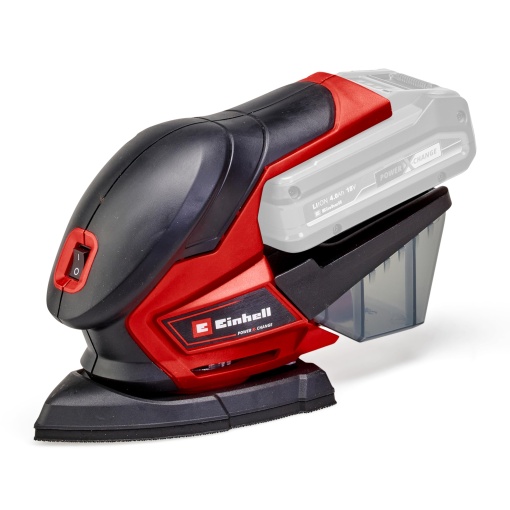 Slefuitor multiplu cu acumulator Einhell TE-OS 18/150 Li-Solo Power X-Change (18 V, Li-Ion, 24.000 rpm, circuit de rezonanta de 1,6 mm, cutie de colectare a prafului, adaptor de aspirare a prafului, fara baterie si incarcator)