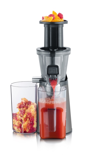 Storcator lent SEVERIN - storcator pentru suc, sorbet, inghetata, gem si multe altele, storcator electric din otel inoxidabil, usor de curatat datorita conceptului Easy-Clean, recipient de colectare de 1L, 150 wati, ES 3571