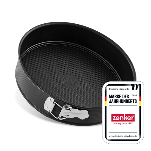 Tava cu arc Zenker O 26 cm PURE, tava de copt cu strat antiaderent, tava rotunda cu fund plat (culoare: negru), cantitate: 1 bucata