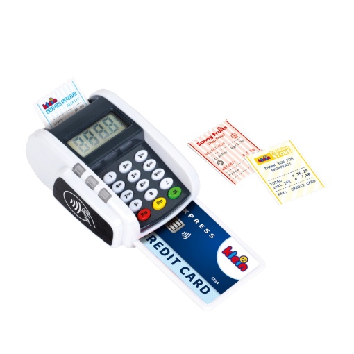 Theo Klein 9360 Terminal de plata cu lumina si sunet I Supliment cu baterii la casele de marcat pentru jucarii I Incl. functie de plata contactless I Dimensiuni: 11 cm x 8 cm x 5 cm I Jucarii pentru copii cu varsta de 3 ani si peste