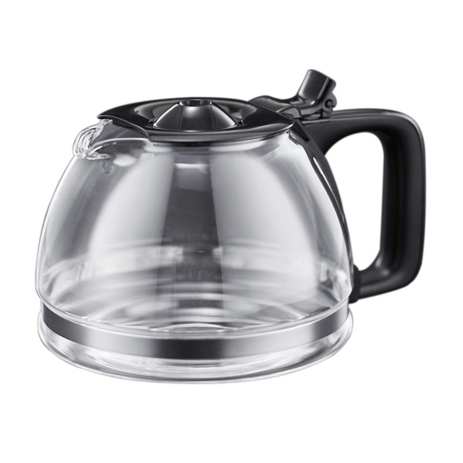 Ulcior de sticla de schimb Russell Hobbs [pentru texturi pentru aparat de cafea + 22620-56] Pahar pentru cafetiera cu filtru 261090, negru / alb