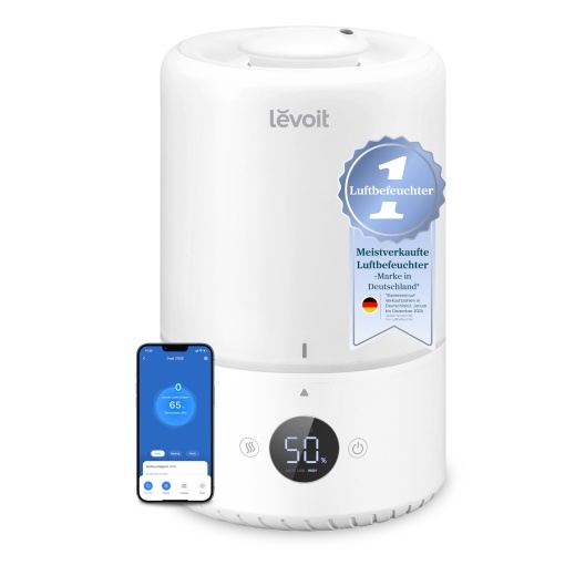 Umidificator inteligent Levoit Dual 200S 3L senzor de umiditate functie aromaterapie