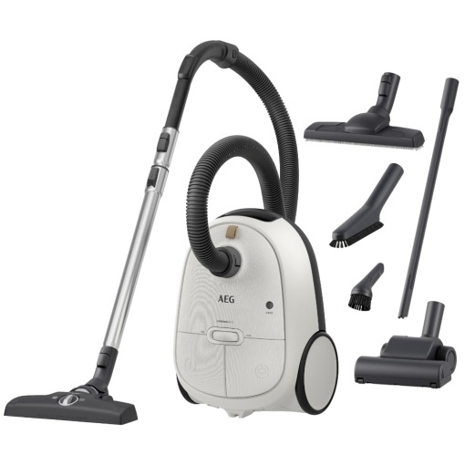AEG AB61H6SW Aspirator cu sac putere mare de aspirare pe toate etajele incl duze suplimentare 50 plastic reciclat ideal pentru astmatici alergici prop