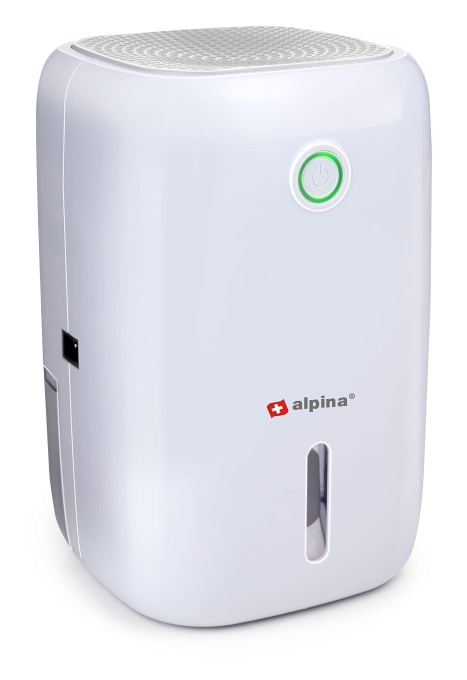 alpina Mini Dezumidificator - Dezumidificator - 330 ml pe zi - Rezervor de apa detasabil - alb