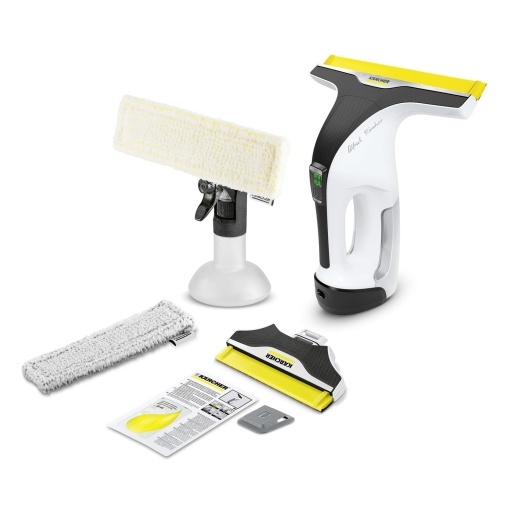 Aspirator pentru ferestre fara fir Karcher WV 7 Signature Line durata de viata a bateriei 100 min indicator LED al nivelului de incarcare 2 duze de ex