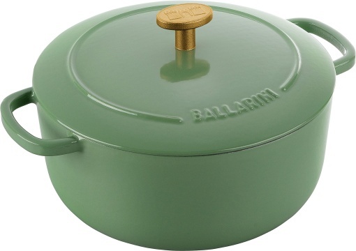 BALLARINI Bellamonte Caserola, tigaie, cuptor olandez, fonta emailata, rotunda, 20 cm, 2,5 L, verde