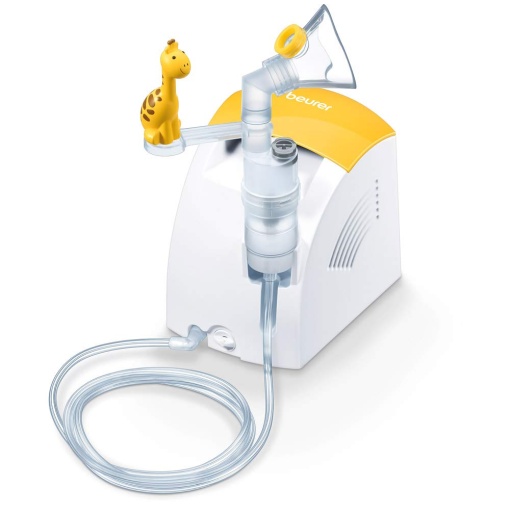 Beurer IH 26 Kids Inhalator cu figura de atasament de girafa pentru nebulizare a medicamentelor lichide, pentru inhalare eficienta la copii, cu performante ridicate de nebulizare si timp scurt de inhalare