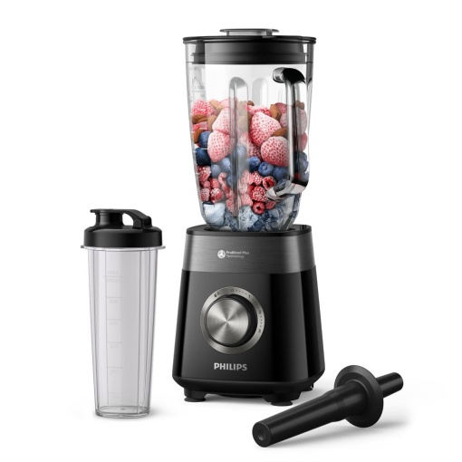 Blender Philips seria 5000 incl recipient blend-and-go - 1200 W Capacitate maxima 2L Tehnologia ProBlend Plus Piese sigure pentru masina de spalat vas