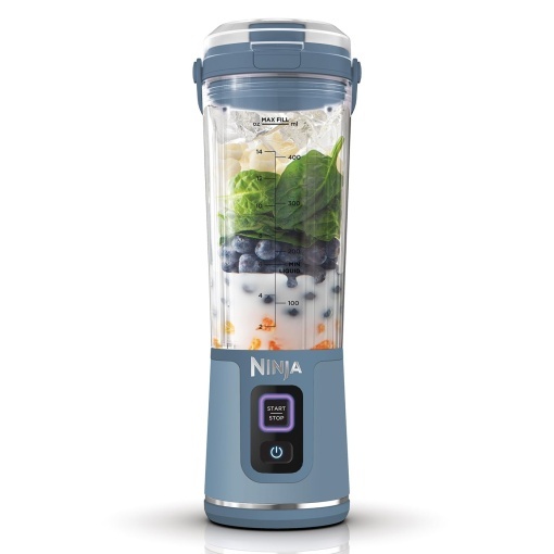 Blender portabil Ninja Blast BC151EUNV 530ml albastru wireless lame din otel inoxidabil