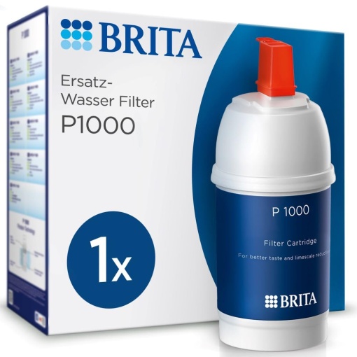 Cartus filtrant de apa BRITA P1000 - Robinet cu filtru de apa pentru robinete BRITA cu filtru de var - reduce calcarul, clorul, plumbul, cuprul si substantele care afecteaza gustul din apa potabila - filtre pana la 1200l