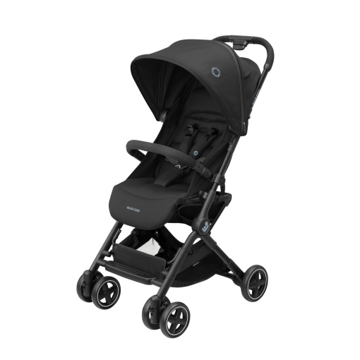 Carucior pentru copii Maxi-Cosi Lara2, 0-4 ani, 0-22 kg, greutate pana, carucior compact, 3 pozitii de inclinare, pozitie de inclinare plata, pliere mica, curea de umar, negru esential