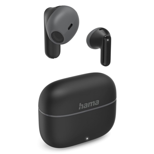 Casti Bluetooth Hama "Freedom Light II" (casti intraauriculare True Wireless cu microfon, casti cu statie de incarcare, durata de functionare 20 h, casti wireless cu recunoastere vocala si control tactil) negru