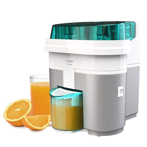 Cecotec Cecojuicer Citrus Turbo Juicer. Slicing & Juicing, 2 capete, rezervor de 500 ml, fara BPA, usor de curatat, 90 W (EssentialVita Twice White)