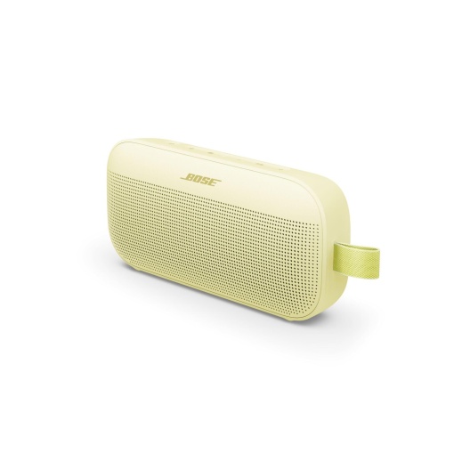Difuzor portabil Bluetooth Bose SoundLink Flex (a 2-a generatie), difuzor portabil de exterior cu sunet realist, durata de viata a bateriei de pana la 12 ore, rezistent la praf si rezistent la apa, galben citrice