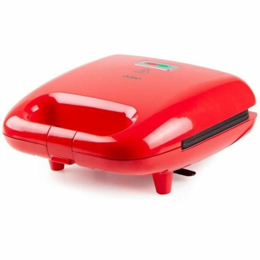 DOMO DO9242W Multifunctional 5-in-1 Sandwich Maker - Fier de vafe - Gogoase - Forme de animale - Vafe pe un bat - Rosu