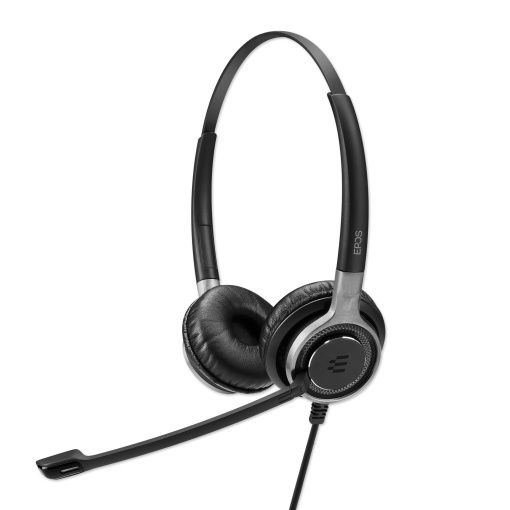 EPOS Impact SC 665 USB - Casti profesionale pe doua fete cu conexiune jack de 35 mm si cablu USB detasabil certificat Microsoft Teams