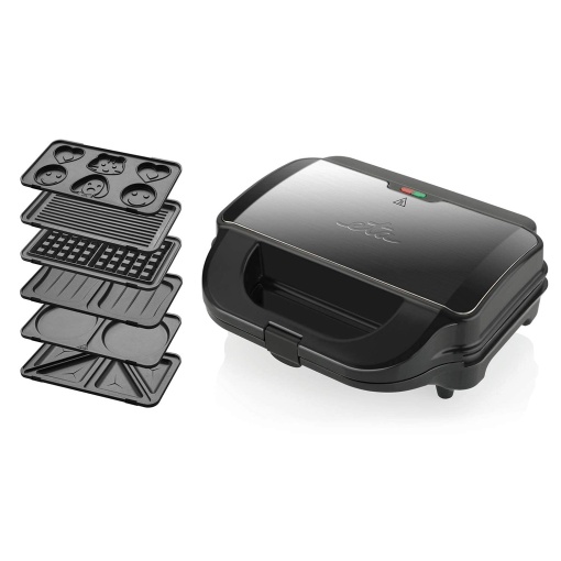 ETA Sandwich Maker 6 in 1 I Sorento Plus I Acoperire antiaderenta pentru o curatare usoara fara ardere I 900 Watt I Fier de vafe, gratar si multe altele