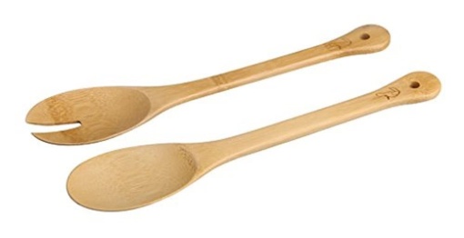 Fackelmann Salatbesteck Bambus Set Tacamuri Salata 30cm Maro