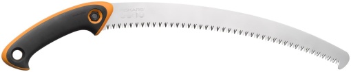Fierastrau de mana profesional Fiskars pentru lemn proaspat, zimtare grosiera, panza de ferastrau din otel de inalta calitate, inclusiv tolba de depozitare, negru/portocaliu, lungime panza de ferastrau: 33 cm, SW-330, 1020199